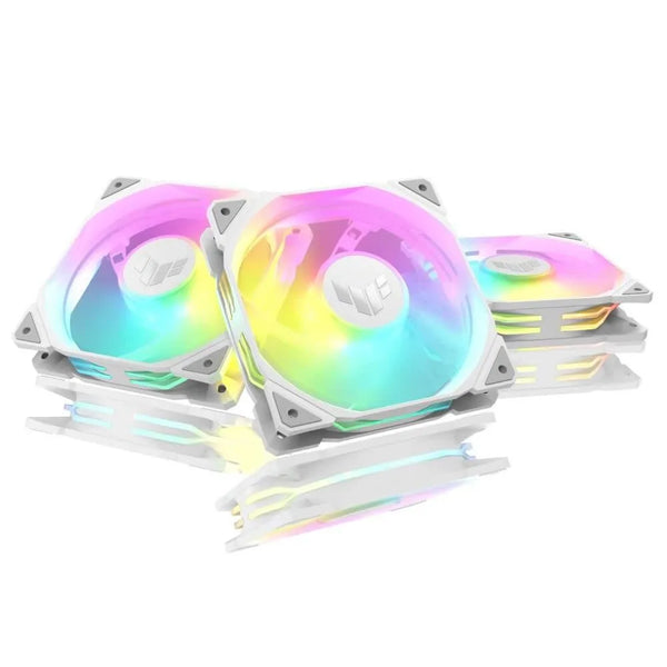 ASUS TUF Gaming TR120 ARGB Reverse Blade White (1 Pack) (3 Fans In Total) - Anigma